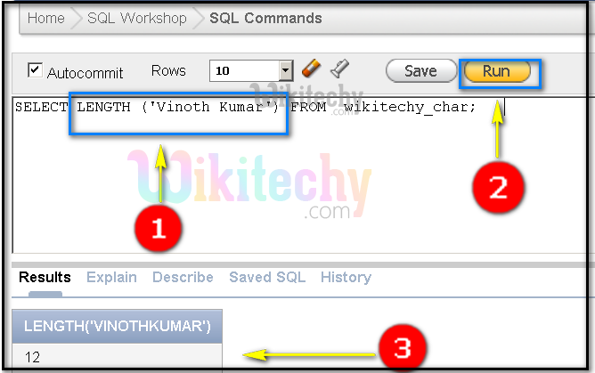  oracle character function lenght condition